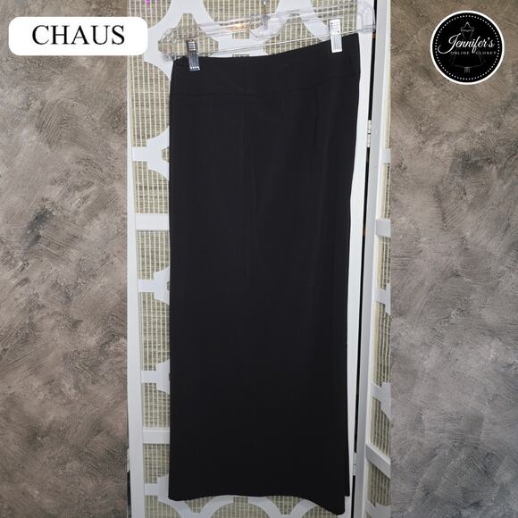 Josphine Chaus Black Cropped Wide Leg Pants Size 8 - Picture 1 of 6